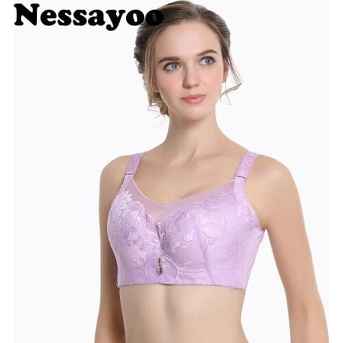 Sexy Lingeries For Women Push Up Bras Lace Full Cup Plus Size Bra 100Kg MM Thin Cup BH 46CDE 105CDE Large Size Womens Underwear