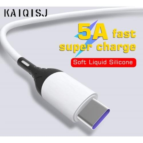 New 5A Micro USB Type C Cable Cable For Xiaomi POCO X3 Super Fast Charging Liquid Silicone Data Cable For Redmi Note 9 s softer