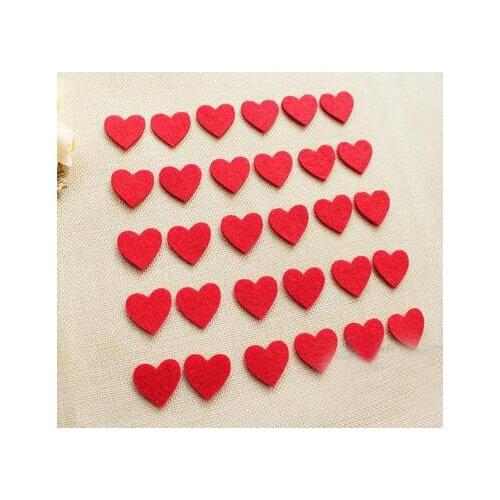 Pretty 30pcs Red Heart DIY Nonwoven Felt Fabric, Free Shipping