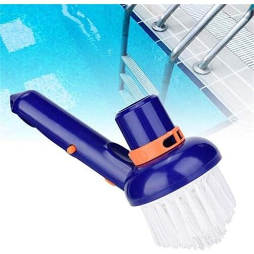 Round Water Jet Suction Brush For Swimming Pool Small Round Brush For Bathroom Cleaning Accessories Portable Toilet Brush