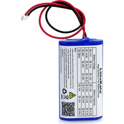 LiitoKala 3.7V 18650 Lithium Battery Pack 2600mAh 5200mAh Fishing LED Light Bluetooth Speaker 4.2V Emergency DIY batteries+PCB