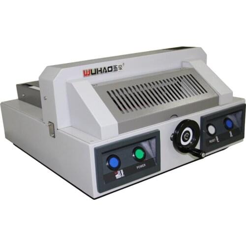 Small Electric Paper Cutter Desktop Automatic Paper-pressing With Front And Rear Protection Cover
