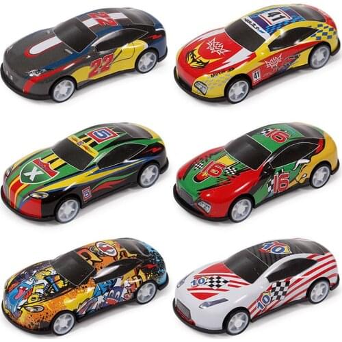 6Pcs Alloy Iron Shell Mini Toy Car Diecast Metal Pull Back Vehicles Model Car Small Gift Kids Toys For Children Boys