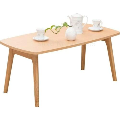 Small family Nordic small coffee table modern minimalist folding living room solid wood creative rectangular mini coffee table