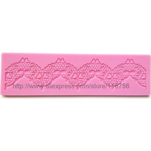 NEW! Free Shipping Fondant Cake Instant Lace Silicone Mold Sugar Paste Sugar Art Tools Cake Decoration LM-11 Heart Lace