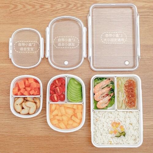NEW Microwave Lunch Box Leak-Proof Independent Lattice Bento Lunch Box for Kids Bento Box Portable Food Container