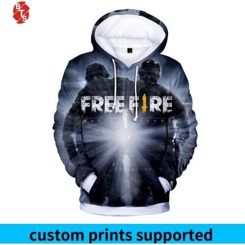 Popular Game Free Fire 2018 3D Printed Hoodies Women/Men Trendy Long Sleeve Hooded Sweatshirt Free Fire Casual Hoodies Plus Size