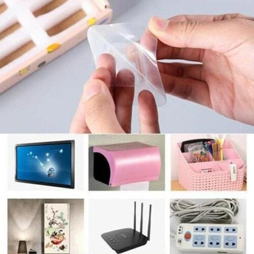 Pufai Smart Hook Double Sided Adhesive Bathroom Kitchen Office Hanger Transparent Hanger Waterproof 40 Set 80 Pieces
