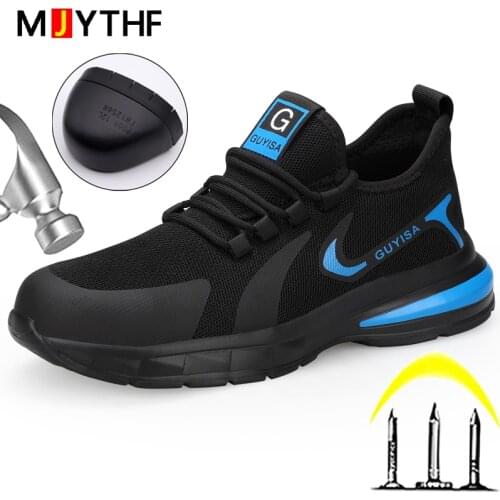 MJYTHF Work Safety Boots Anti-smash Work Shoes Anti-puncture Safety Shoes Man Steel Toe Shoes Protective Footwear Mens Boots