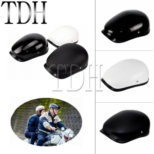Retro Motorbike Fiberglass Novelty Half Helmet Matte Black Half Face Motorcycle Electric Bike Scooter Cruiser Chopper Helmets