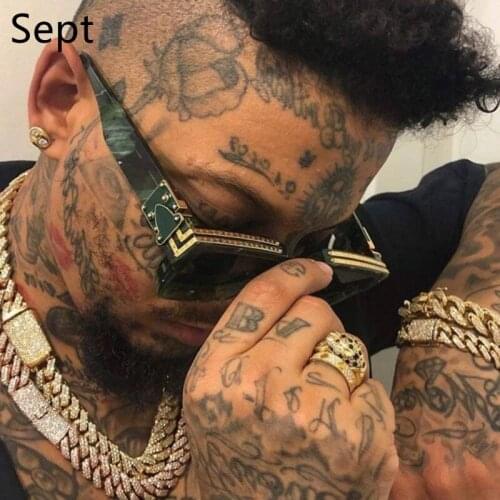 Sept Oversized Square Sunglasses New Fashion Luxury Brand Designer Men Women Vintage Ins Hot Sun Glasses For Female