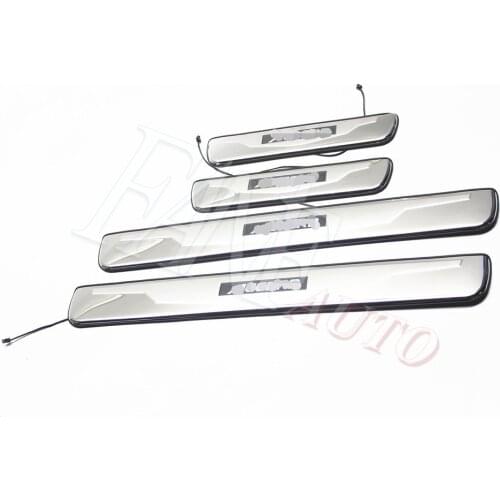 Stainless Steel Led Door Sill Scuff Plate Guard Sills Protector Trim For Honda Accord 2.4 Euro R CL7 2003-2007 7TH