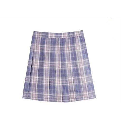 Girls Japanese Summer Pleated Skirt Plaid Skirts Women Dress For JK School Uniform Students Cloths D006