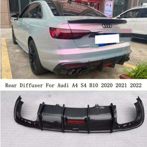 High Quality Carbon Fiber Rear Diffuser Lip Spoiler For Audi A4 S4 B10 2020 2021 2022 Bumper Car Accessories