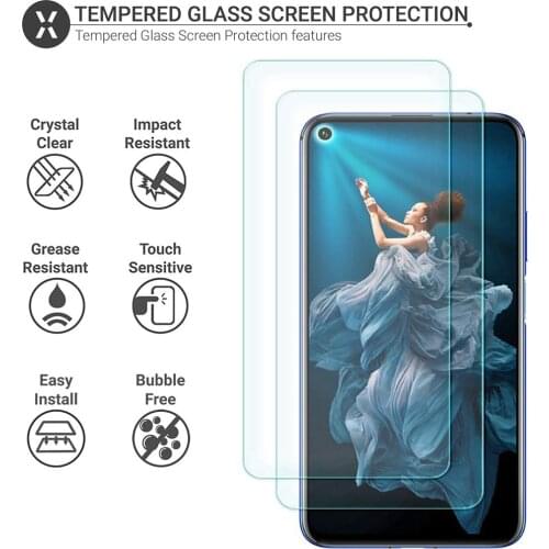 2 piece Screen Protector for Huawei Honor 20 Tempered Glass Protective Film for Huawei Honor 20 Pro Transparent HD film