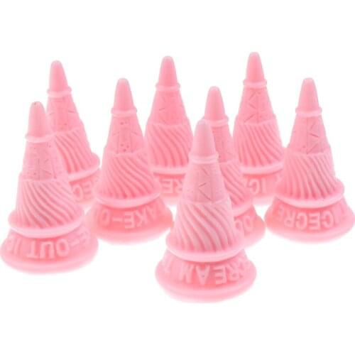20Pcs Pink Resin Conical Egg Cone Decoration Crafts Flatback Cabochon Embellishments For Scrapbooking DIY Accessories
