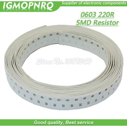 300PCS 0603 Chip Fixed Resistor SMD Resistor resistance 220 ohm 220R 221 IGMOPNRQ