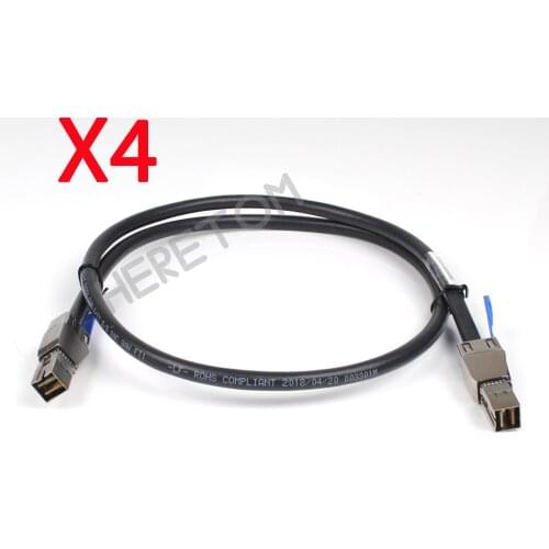 4Pcs/lot 1M External HD Mini SAS SFF-8644 to Mini-sas 8644 12Gb/s HD Adapter Data Raid Cable 100CM