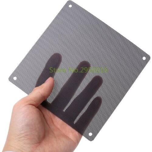 5Pcs 140mm Cuttable Black PVC PC Fan Dust Filter Computer Case Cooler Dustproof Mesh Cover PC Cooling Accessories C26