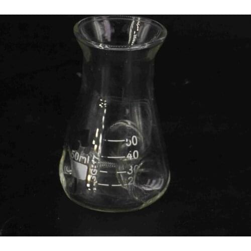 50ml 3 Thorns GG17 Glass Wide Mouth Baffle Shake Conical Erlenmeye Flask Lab