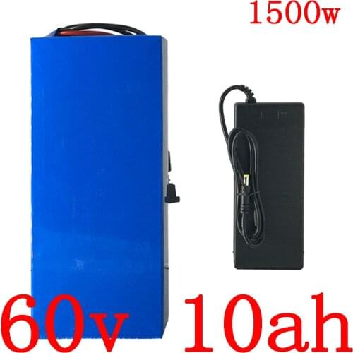 60V battery pack 60V 10AH electric bicycle battery 60v 10ah lithium battery for 60V 1000W 1500W 1800W electric scooter motor