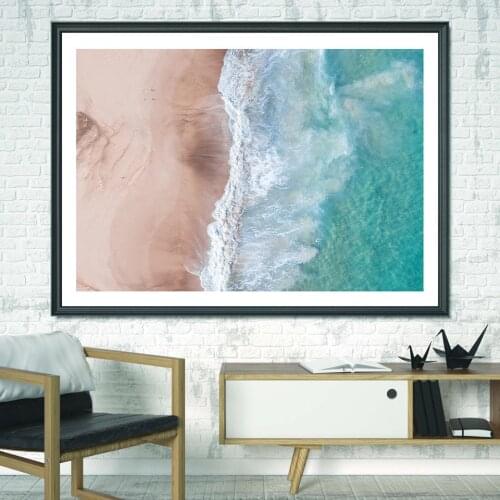 Blue Sea Beach Abstract Wall Art Canvas Painting Prints Nordic Posters and Prints Living Room Home Decoration Wall Pictures