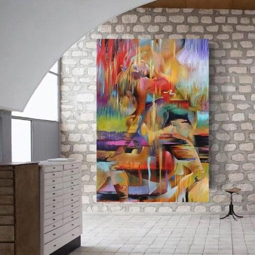 Colorful Abstract Graffiti Art Wall Paintings Print On Canvas Prints Modern Sexy girl Paintings For Living Room Wall Decor