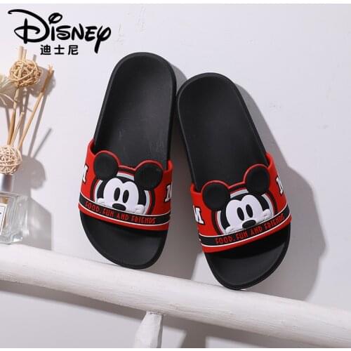 Disney new Mickey Mouse childrens indoor slippers non-slip bathroom bathing household outdoor beach swimming slippers
