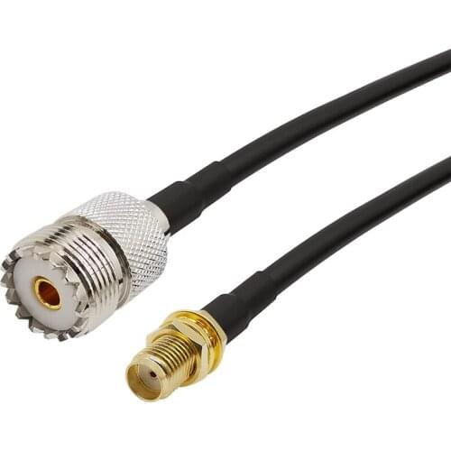 SMA Female Jack to UHF SO239 PL259 Female Jack LMR195 Pigtail Cable RF Coaxial Adapter Connector