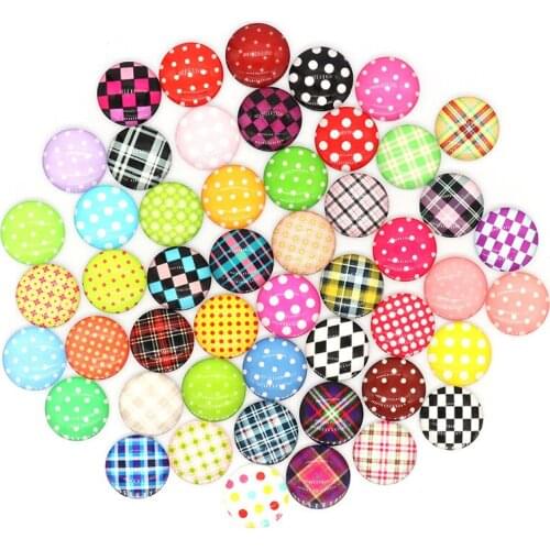 Cabochons Round Mosaic Tiles for Crafts Bulk Grid Pattern Stepping Stone Glass Marbless Package for Jewelry Making Tool Kits