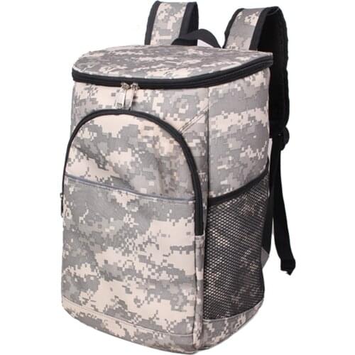 Camouflage Insulation Bag Thermal Zip Backpack Picnic Cooler Food Fresh Keeping Lunch Package Thermal Bags Refrigerator