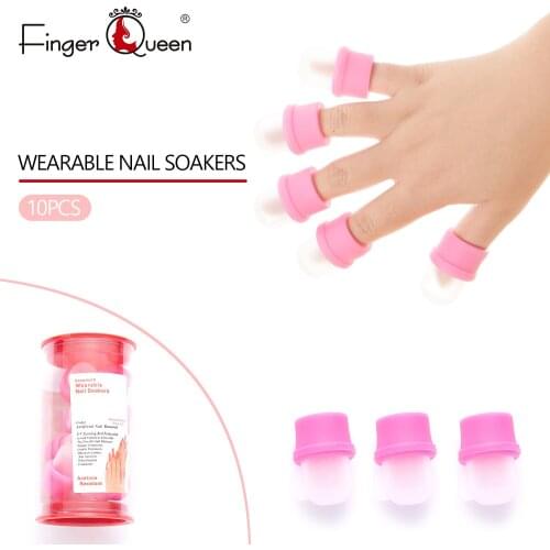 10 PCS Nail Soaker Cap for Acrylic Nail Remover, Gel Polish Nail Off Remover Cleaner Wrap Clip Cap Tool