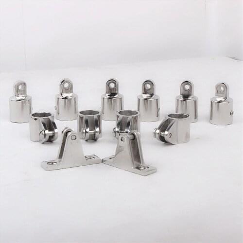 316 Stainless Steel 4-Bow Bimini Top Boat Stainless Steel Fittings Marine Hardware Set boat accessories marine - 12 piece