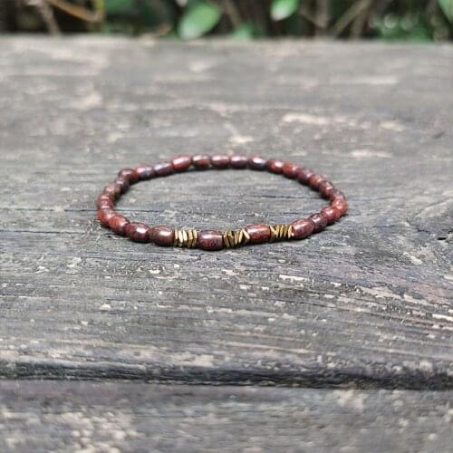 Red Mens Bracelet, Minimal Bracelet, Red Bracelet, Mens Jewelry