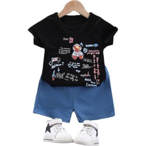Summer New Baby Girls Clothes Suit Children Boys Fashion Sports T-Shirt Shorts 2Pcs/Sets Toddler Active Costume Kids Tracksuits