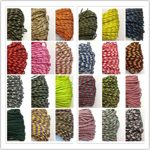 250 Colors Paracord 550 Rope Type III 7 Stand 25FT Paracord Parachute Cord Rope Survival kit Wholesale