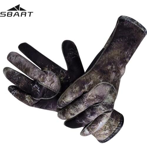 SBART 3MM Neoprene Full Finger Diving Gloves Anti Scratch and Keep Warm for Scuba Diving Winter Swim Spearfishing Surfing Gloves