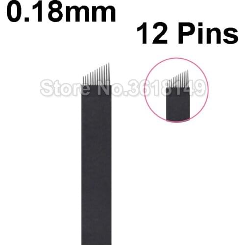 New 0.18mm 18U 9 7 12 Pins Lamina Agulha Tebori Tattoo Microblading Needle For Permanent Makeup Manual Pen 3D Eyebrow Embroidery