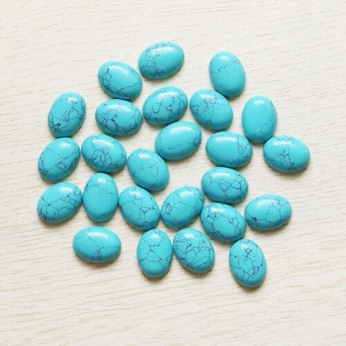 Wholesale Turquoise Stone Oval CAB CABOCHON Teardrop Beads For Jewelry Making Clothes Accessories 30Pcs/Lot 15x20Mm