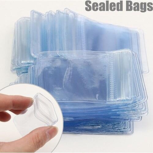 50/100/200 Pieces Ziplock Bags Jewelry Accessories Zip Bags Resealable Thick Sealed Bags Transparent Plastic Storage Bags