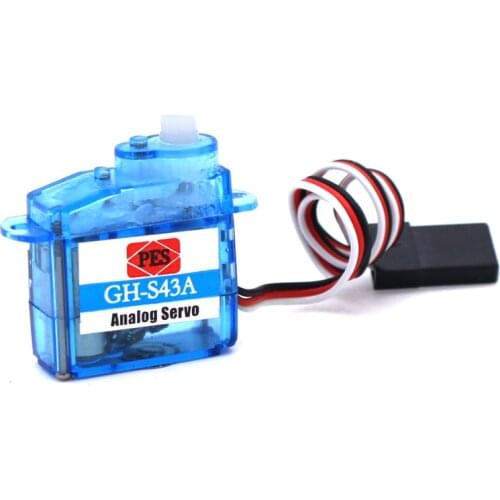 PES GH-S43A 4.3g High Precision Plastic Gear Coreless Analog Servo 0.8KG for RC Micro Airplane Quadcopter Drones DIY Parts