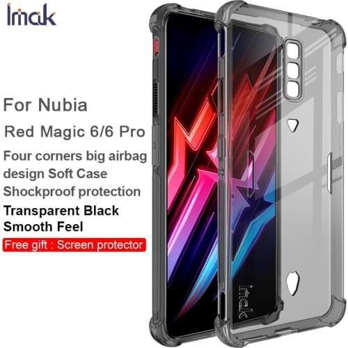 For Nubia Red Magic 6 Pro Case IMAK Shockproof Conners Airbags Soft TPU Back Cover Case for Nubia Red Magic 6