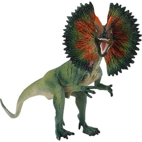 Realistic Dinosaur Model Montessori Lifelike Dilophosaurus Dinosaurs Figure Playset Gift Juguetes Para Niños Развивающие Игрушки
