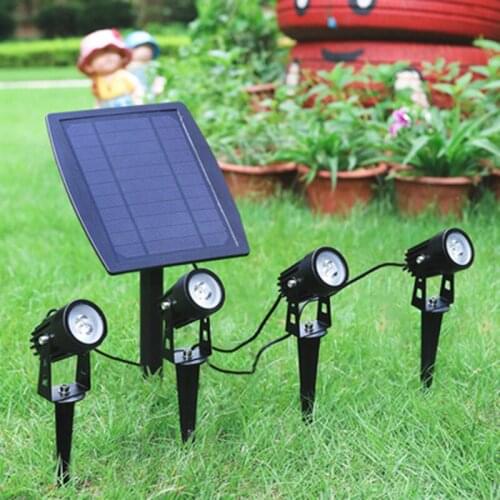 Solar spotlight warm white light solar panel outdoor lighting plug-in light landscape garden garden tree projection light