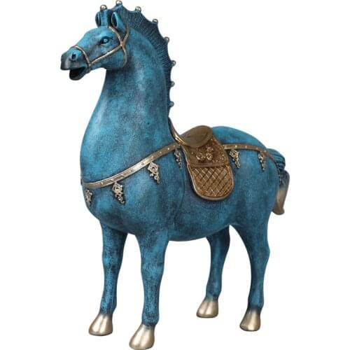 Statue Horse Sculpture Resin Home Decoration Accessories Chinese Style Living Room Decoration Statue Office Home Decor
