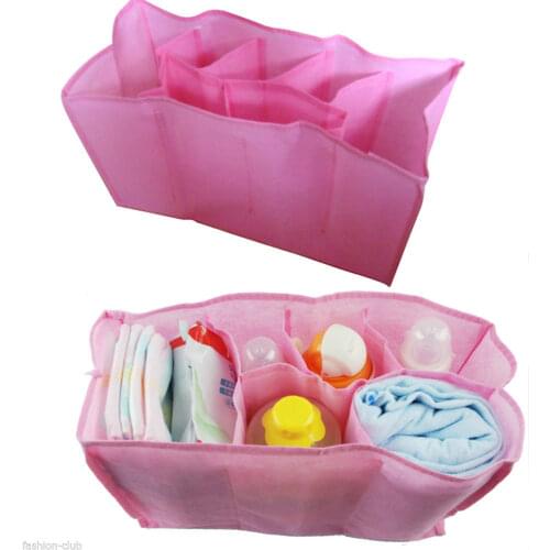 Portable Outdoor Travel Nappy Bags Baby Diaper Nappy Water Bottle Storage Inner Liner Changing Divider Organizer Bag
