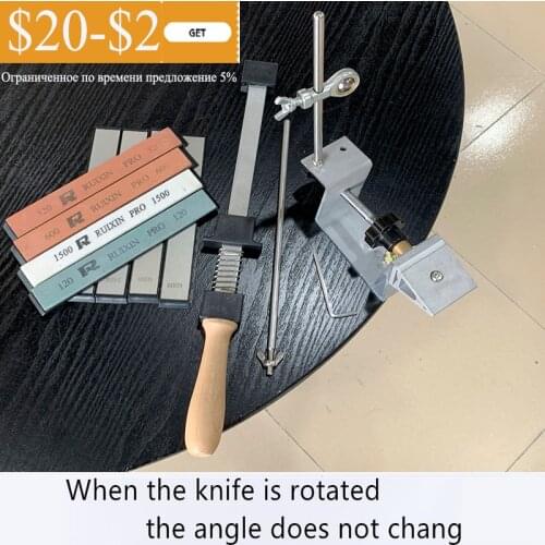 New 360 rotary Knife sharpener Sharpening System knife Apex edge Angle unchanged sharpener Aluminum alloy Diamond Whetstone set