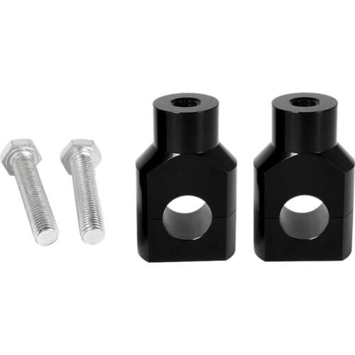 Motorcycle 7/8" 1" Handlebar Riser Clamp Aluminum For Harley Custom Springer Bobber Chopper 22mm 25mm Handlebars Black/Chrome