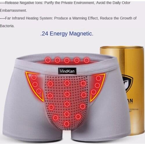 1/3PCS 24 Powerful Magnets Triangle Panties Modal Mid-waist Sexy Breathable Magnetic Therapy Cueca Box Mens Health Underwear