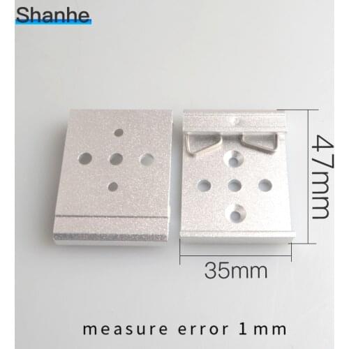 1pc 35mm Aluminum Din Rail Fixed Clamp Fasten Clip for Relay Mounting